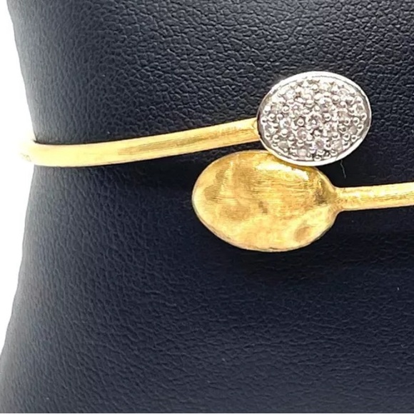 Stunning Marco Bicego 'Africa' Diamond 18K Gold Flexible Bangle - Picture 4 of 11